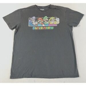 Super Mario Shirt Mens Large Waluigi‎ Mario Luigi Wario Nintendo Graphic Tee